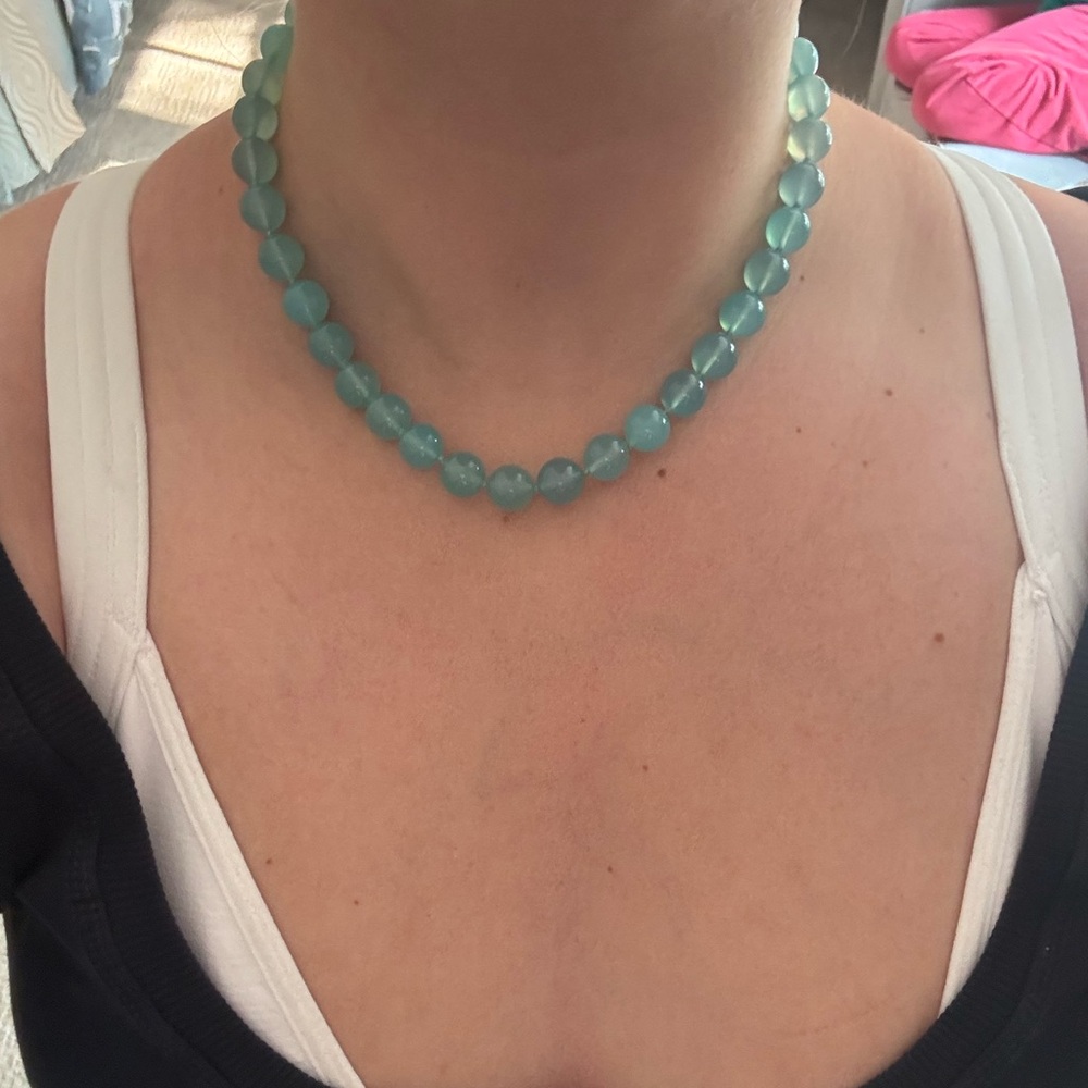 Elegant Blue Beaded Necklace